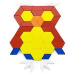 Детска дървена геометрична мозайка с шаблони-Copy