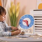 Детски дървен часовник за учене на часа