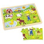 Детски дървен пъзел – Фермерски пейзаж Viga toys