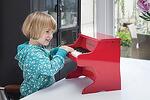 Детско дървено пиано - Червено