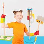 Детска ролева игра – Дървен комплект за почистване