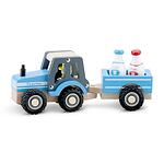Детски дървен трактор с ремарке New Classic Toys