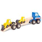 Детски дървен автовоз за строителни машини