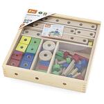 Детски дървен конструктор от 68 части с крепежни елементи Viga toys