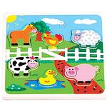 Детски музикален пъзел Фермата Lelin toys
