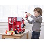 Детска дървена пожарна станция New Classic Toys