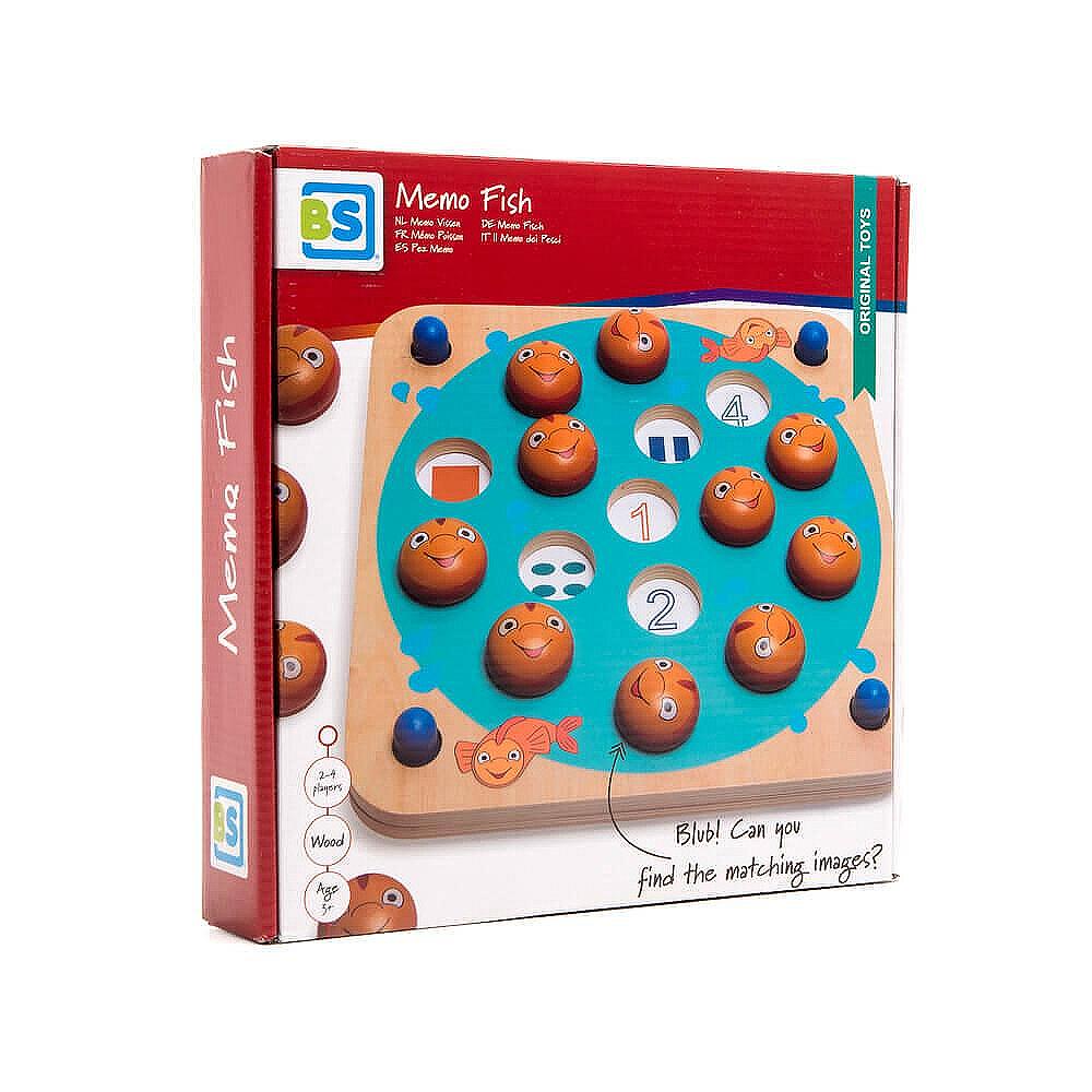 Дървена мемори игра за памет с рибки BS Toys