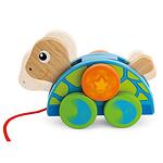 Детска дървена играчка за дърпане - Костенурка