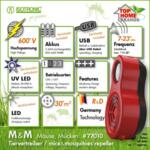 Isotronic M&M Уред с ултразвук против мишки плъхове мухи и комари за 30 кв.м