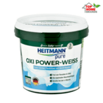 Прах против петна и мазнини HEITMANN pure, Oxi White, 500 г
