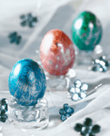 Боя за яйца HEITMANN, Сребърен ефект, 3 цвята