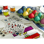 Боя за яйца "Дръзки яйца", 5 цвята, стикери и декорации