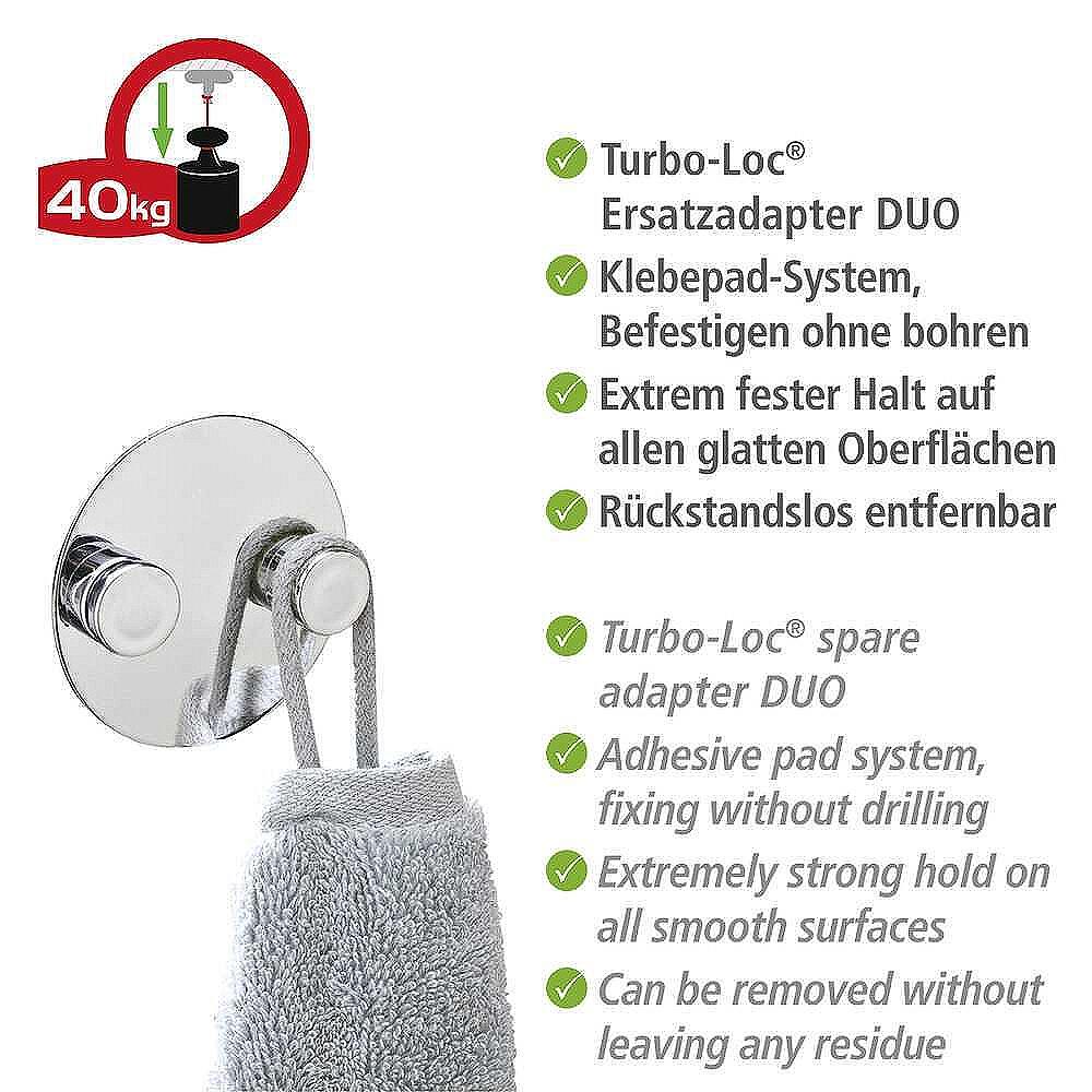 Адаптери за стена Wenko Turbo-Loc® Duo - без пробиване