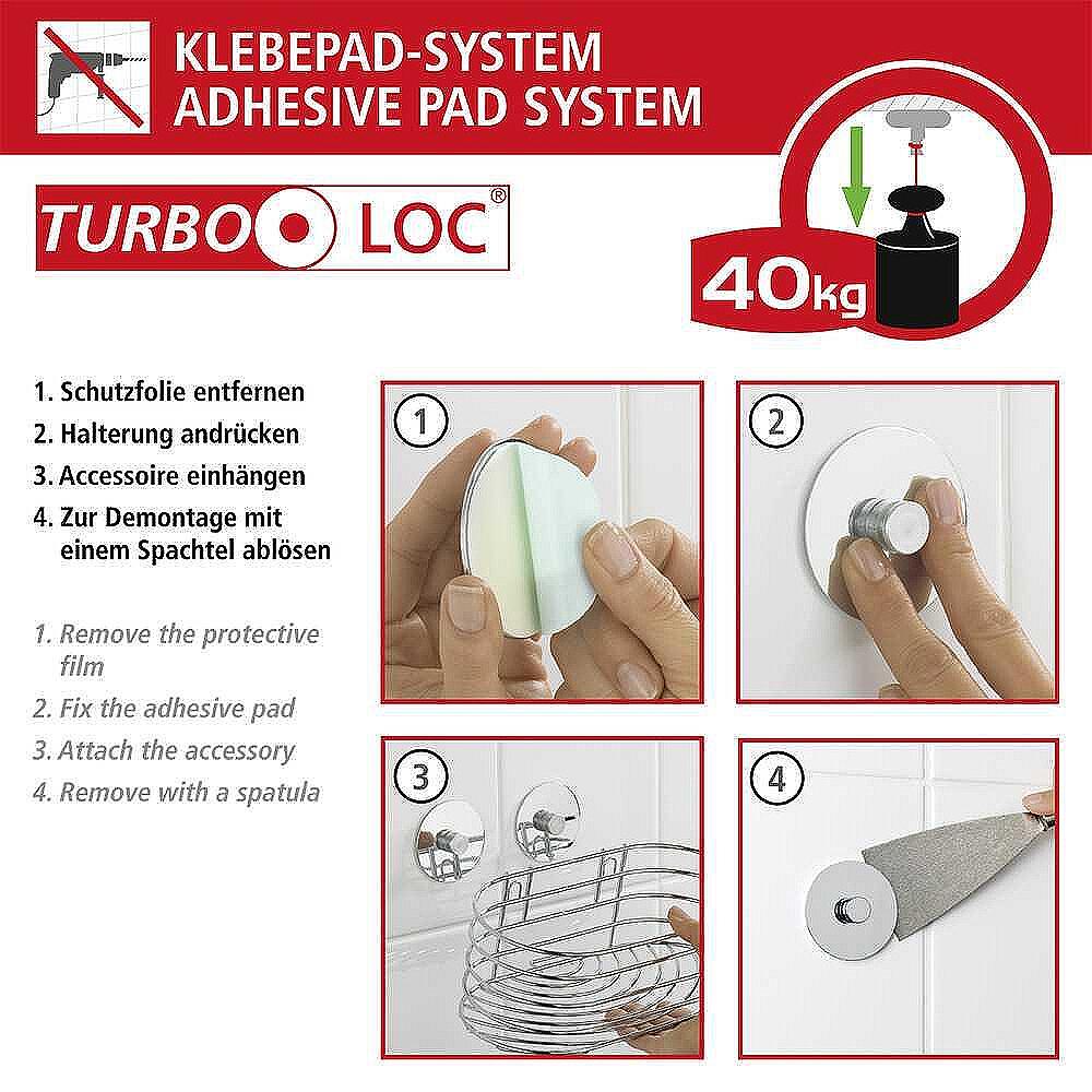 Адаптери за стена Wenko Turbo-Loc® Duo - без пробиване