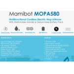 Mop cu acumulator Mamibot MOPA 580, Fara fir, Curatare si lustruire, 2 lavete rotative, Control pulverizare