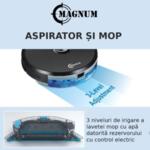 Aspirator robot MAGNUM, 3000 Pa, Lampa UVC, Functie mop, Harta, Bariere-Black