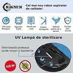 MAGNUM - Aspirator robot cu mop, Sterilizare lampa UVC, Negru-Copy
