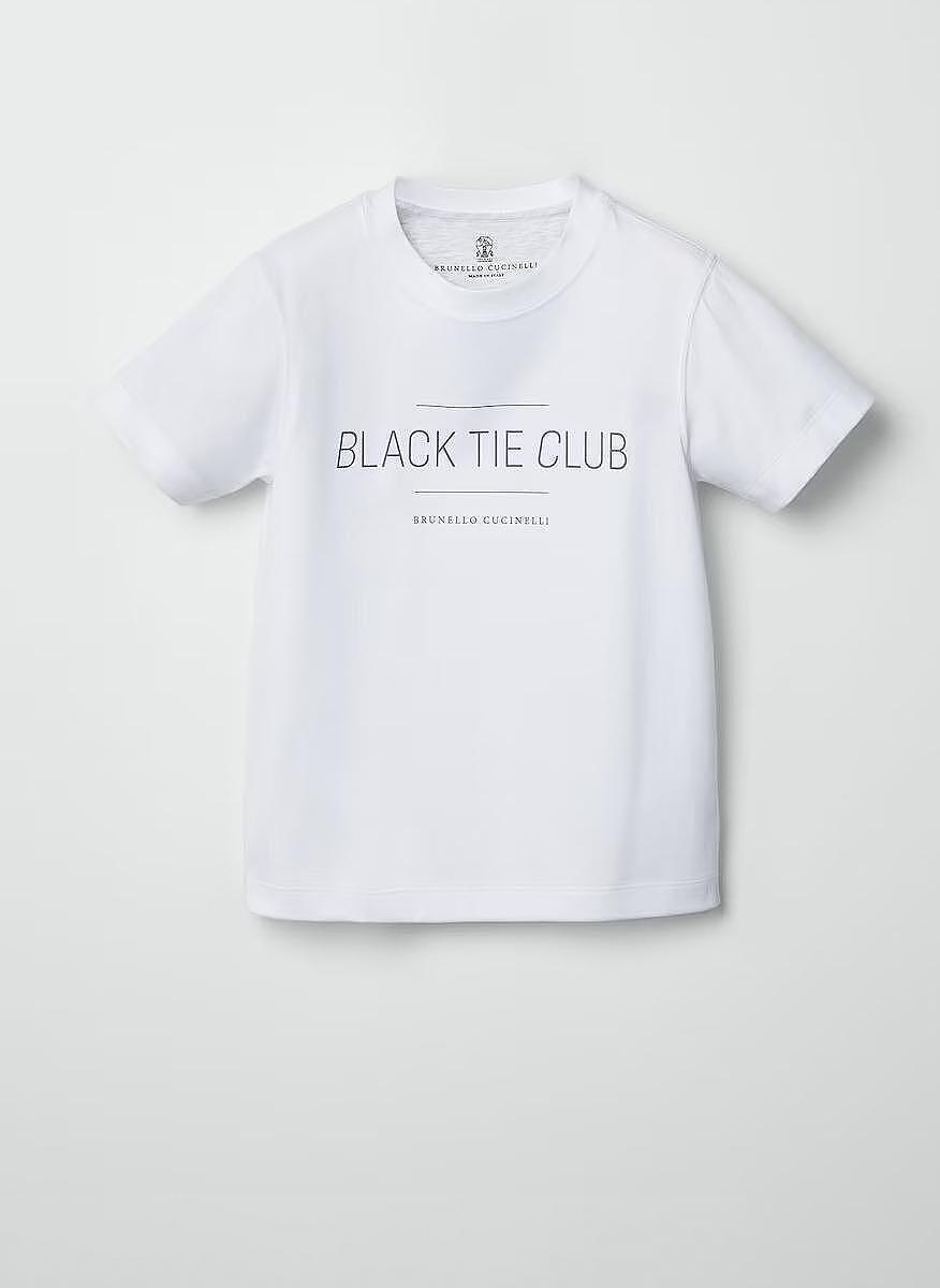 Тишърт 'Black Tie Club' Brunello Cucinelli Kids 12