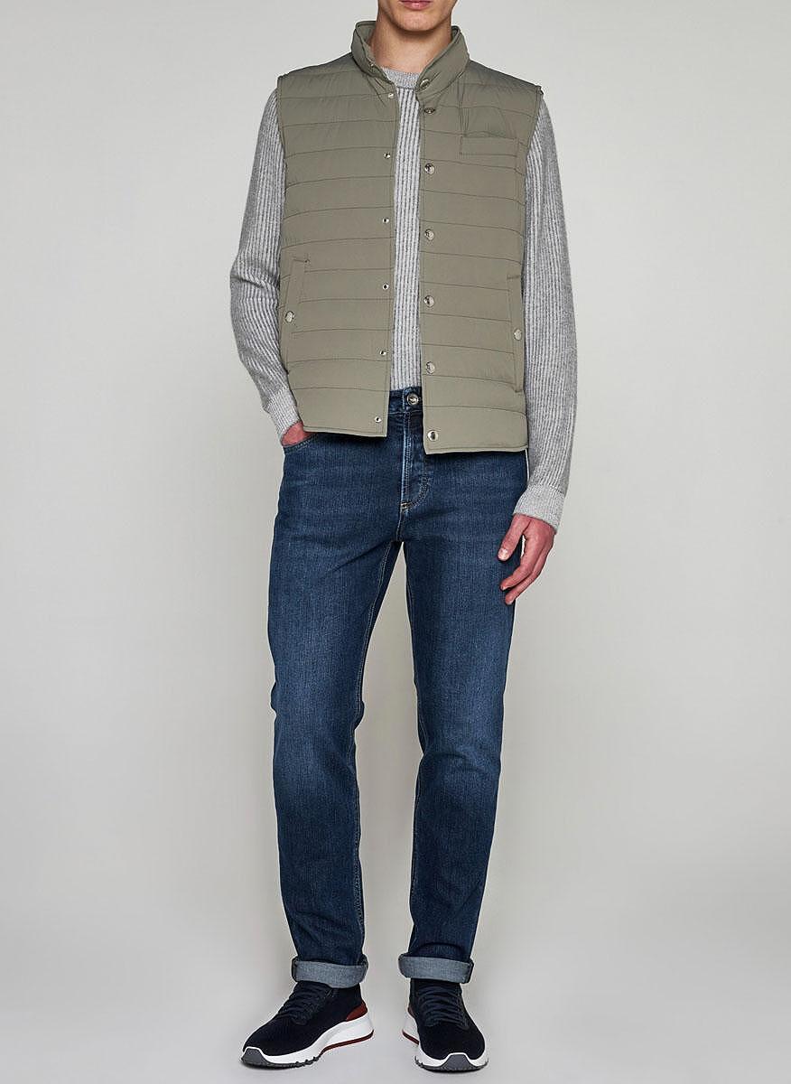 Деним с износен ефект Brunello Cucinelli