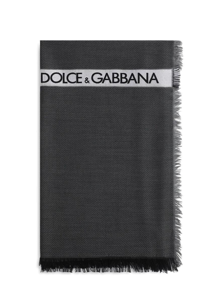 Шал с лого принт Dolce&Gabbana