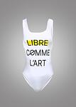 'Libre comme l'art' white swimsuit 1 piece women