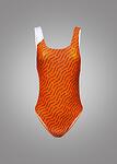 'Les émotions' orange swimsuit 1 piece women