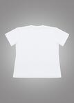 Women white cotton t-shirt with a crystal exclamation mark