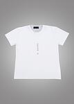 Women white cotton t-shirt with a crystal exclamation mark