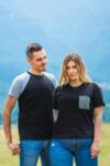 Men Black Cotton T-Shirt Short Grey Sleeve Raglan Regular Fit Concept Design Simple Minimalist Couple Fashion High Quality Gift For Him Her