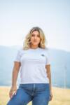 Women White Cotton T-Shirt Short Sleeve Regular Fit Concept Design Simple Minimalist Embroidered Logo High Quality Classic Casual Elegant
