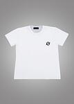 Women white cotton t-shirt with embroidered logo Ø