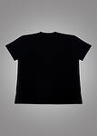 Women black cotton t-shirt with TU M'AS TOUCHÉ print
