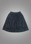 Women black pleated skirt knee length
