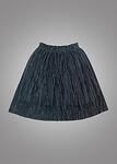 Women black pleated skirt knee length