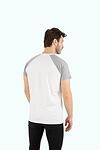 White cotton t-shirt black sleeve type raglan-Copy