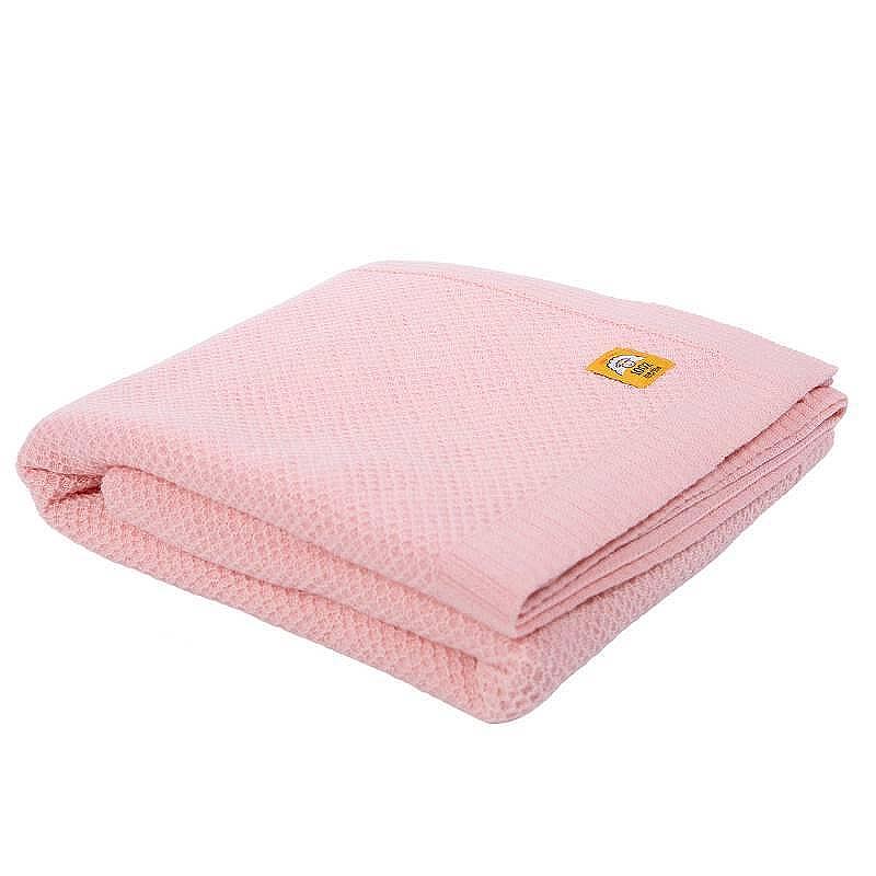 Голямо мериносово одеяло 100х150см, розово