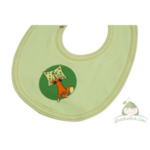 Бебешки лигавник от био памук зелен