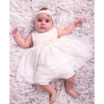 Бебешка рокля за кръщене от органичен памук