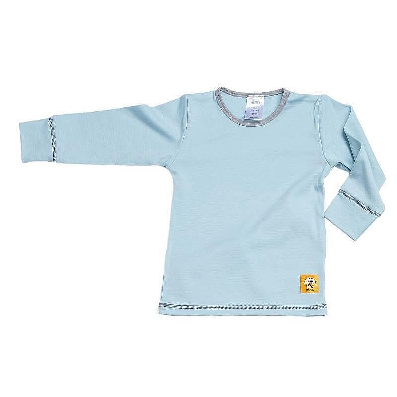 Детска блуза 100% мерино вълна синя