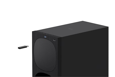 Изображение на субуфера, показващо USB връзката