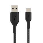 Кабел Belkin BOOST CHARGE Braided, USB-C to USB-A, Black