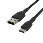 Кабел Belkin BOOST CHARGE Braided, USB-C to USB-A, Black