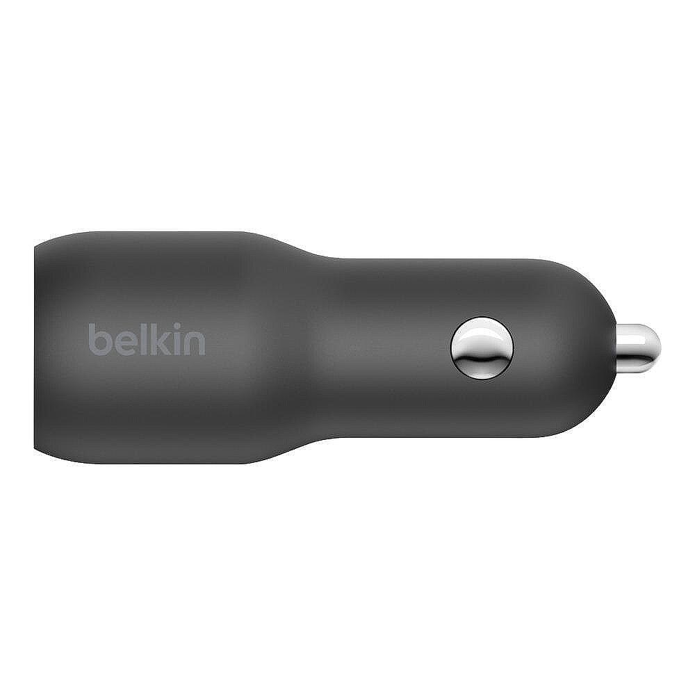 Двойно зарядно за кола USB-A и USB-C BOOST↑CHARGE™ Belkin (25W USB-C & 12W USB-A), Черен