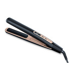 Beurer HS 100 Hair straightener, Ready to use in 12 sec, LED display, Ceramic-coated hot plates, Ion technology, Variable temperature control (120-220 °), Button lock, Operation status
