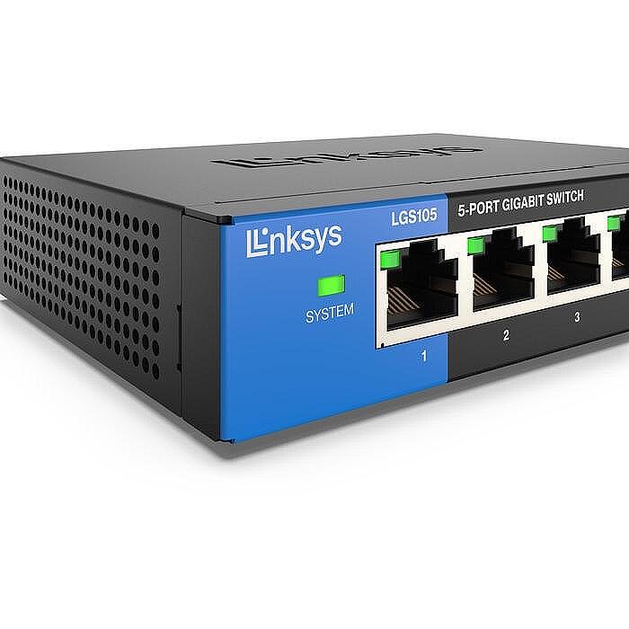 Комутатор Linksys 5-портов Десктоп Gigabit Switch, Черен