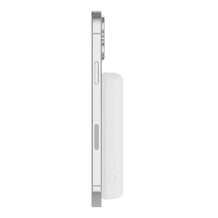 Безжична външна батерия със стойка Belkin BoostCharge за iPhone, Бял