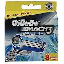 Резерви Gillette Mach 3 Turbo, 8 броя