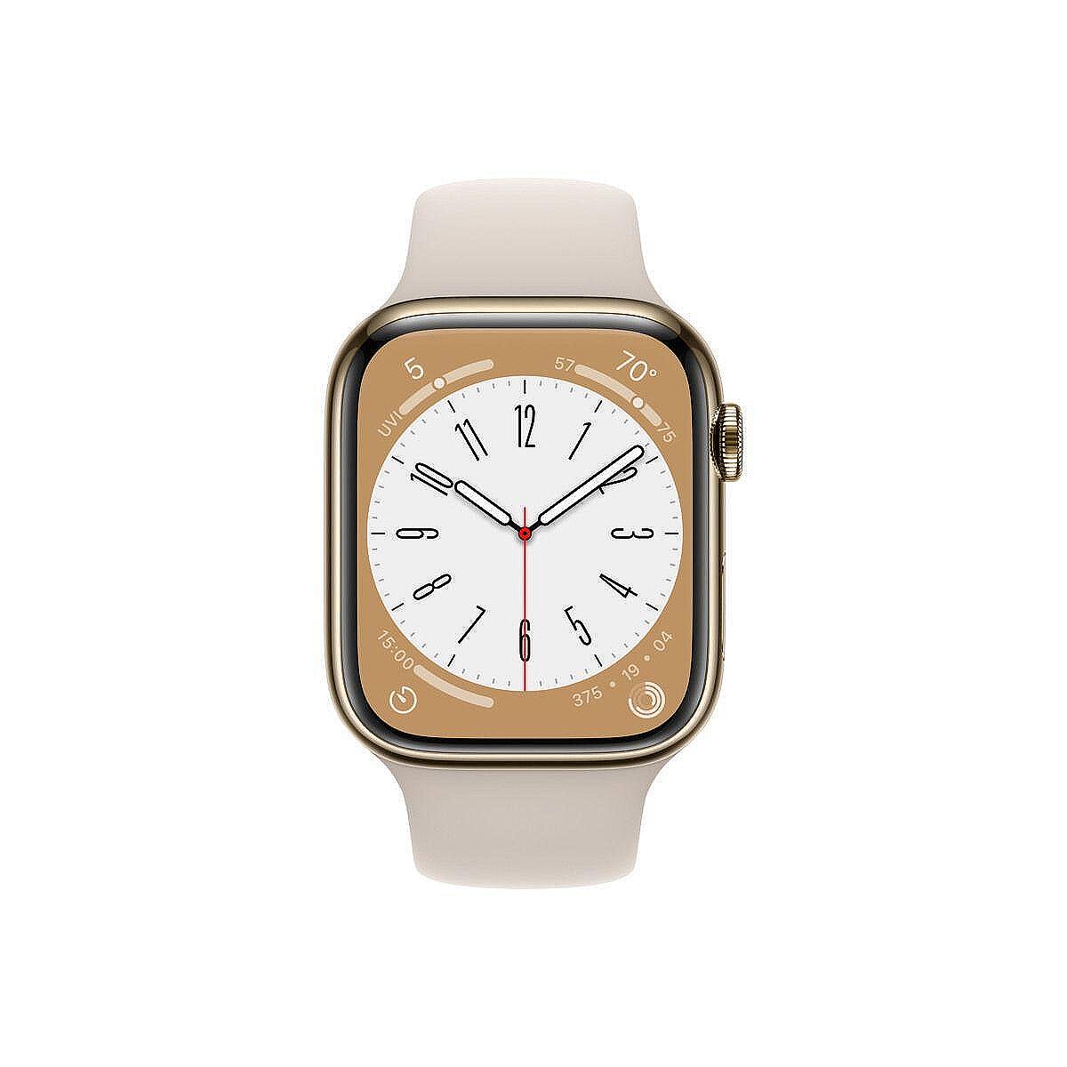 Смарт часовник Apple Watch Series 8 GPS Cellular 45mm, Златен
