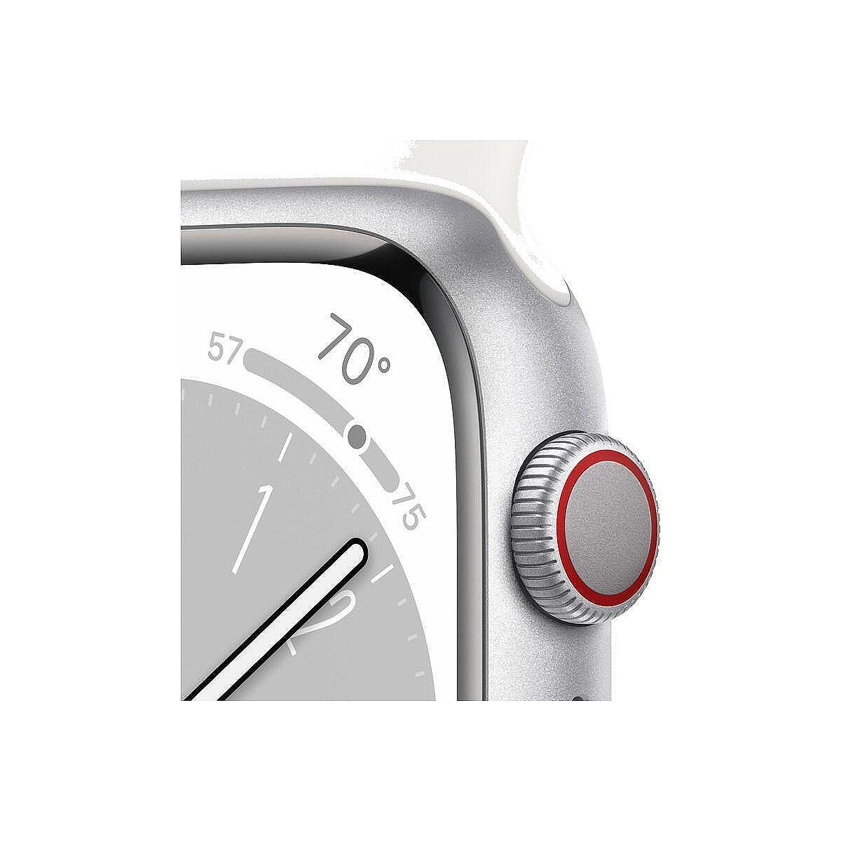 Смарт часовник Apple Watch Series 8 GPS Cellular 41mm Silver/White-Copy