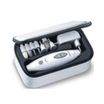 Beurer MP 41 Manicure/pedicure set, 7 attachments, 2 speed levels, LED light, storage case